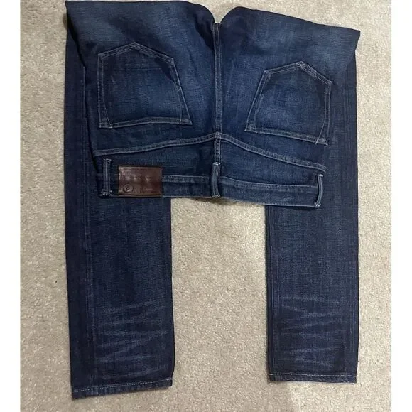 All Saints Dark Blue Straight Men Jeans - Picture 9 of 11